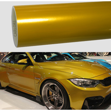 Metallic Gloss သံပုရာအဝါရောင်ကားကို Wrap Vinyl