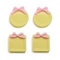 Kawaii Bow Plate Flatback Resin Cabochons For Hair Bow Centers DIY Scrapbooking Decor