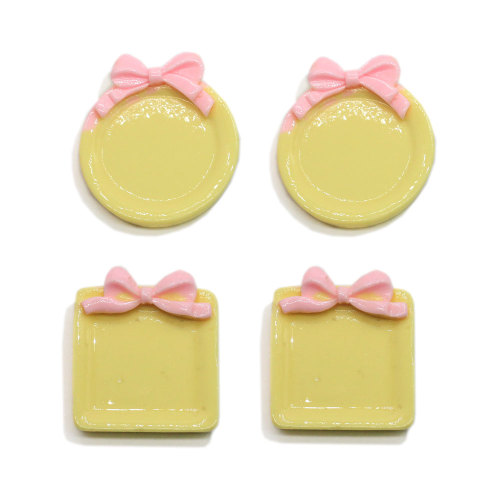 Kawaii Bow Plate Flatback Resin Cabochons für Haarschleifenzentren DIY Scrapbooking Decor