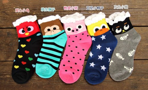 cartoon gril socks cotton socks