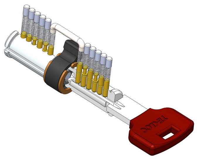 Computerschlüssel Zylinderschloss Computer key cylinder lock
