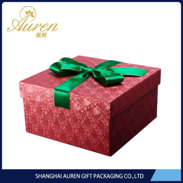 romantic paper gift box with ribbon