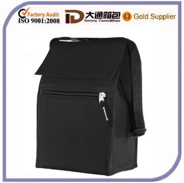 Black Polyester Insulated Lunch Travel Cooler Bags Picnic Cool Bags