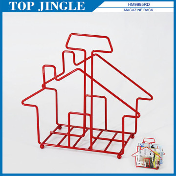 Modern Wire House Shape Magazine Rack