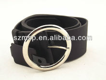 Black washed PU leather women waist belt