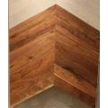 Black Walnut Chervon flooring