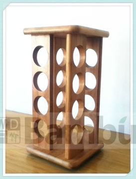 New Product for 2014 Moso Bamboo Revolving Spice Set/Storage Jars & Rack/Holder