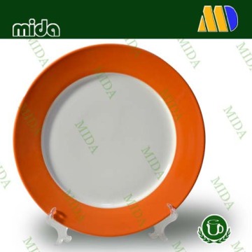Sublimation ceramic color rim plate/sublimation photo plate /dish