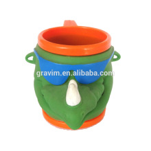 Cheapest crocodile shape PVC cup for promotion as gift