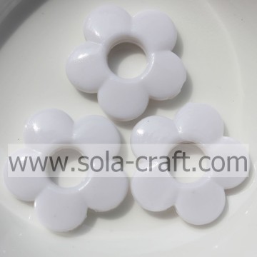 Bijoux Lisse Cinq Pétales Fleur Perles Acryliques Opaques Solides