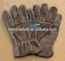 industrial Cow Split leather driving gloves Brown