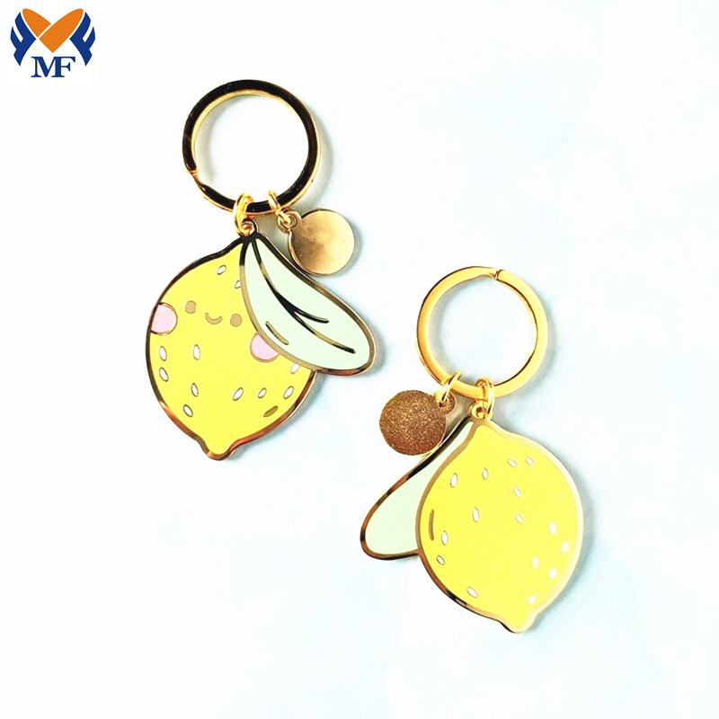 Metal Lemon Keychain