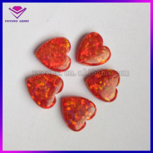 Heart Opal Gemstone/Synthetic Opal Bead/10mm Opal Heart
