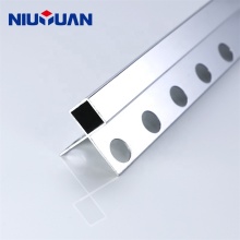 NIUYUAN Wholesale Polish Silver Aluminum Square Edge Tile Trim