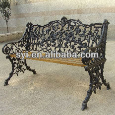 Cast Iron Garden Bench Park Comfortable Leisure Facilities