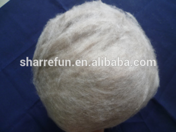 Pure dehaired goat cashmere fiber brown 16.5mic 26-38mm