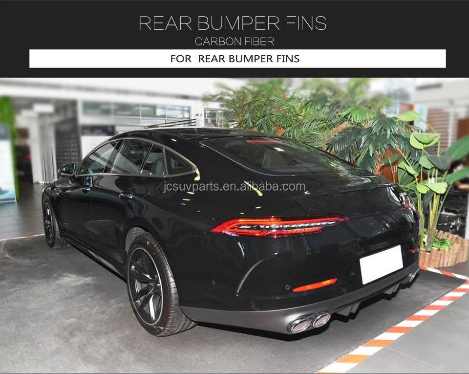 Carbon Fiber Rear Bumper Splitter Fins For Mercedes Benz AMG GT X290 Coupe GT43 GT50 GT53 2018 - 2021