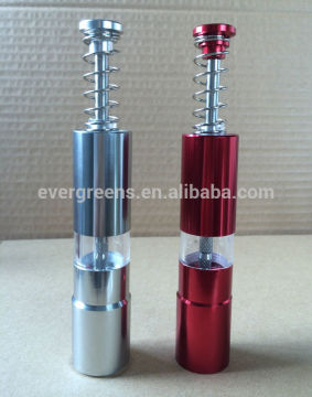 One-handed pepper and salt grinders