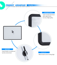 New design black plastic frame daily memo board