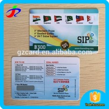 Telecom pin number phone scratch calling card with 10 years