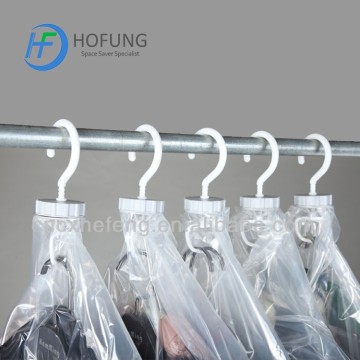 Hanging vacuum storage compressed bag for clothing