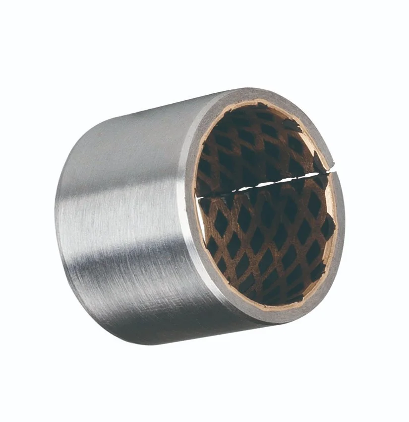 Customize Steel Base Copper Alloy and Graphite Sleeve Machinery Bimetal Bushing.