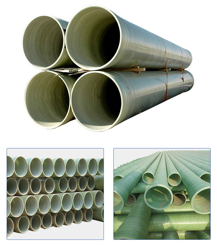 Glass fiber reinforced plastic fiberglass grp underground frp craft pipe