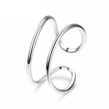 Women's Double Opening Titanium Steel Stainless Ring - Non-Fade Inscription Wind