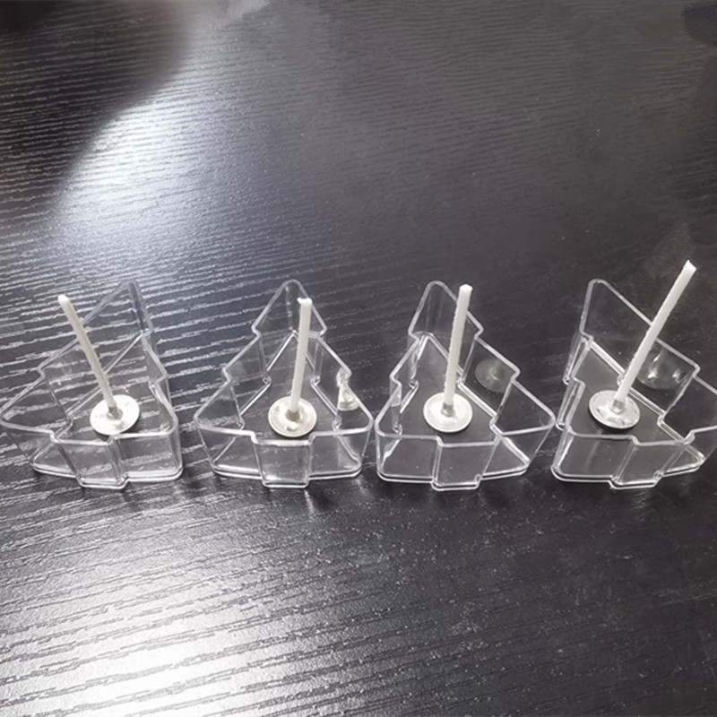 Пластыкавая кубак з дрэва Chrismas для свечкі