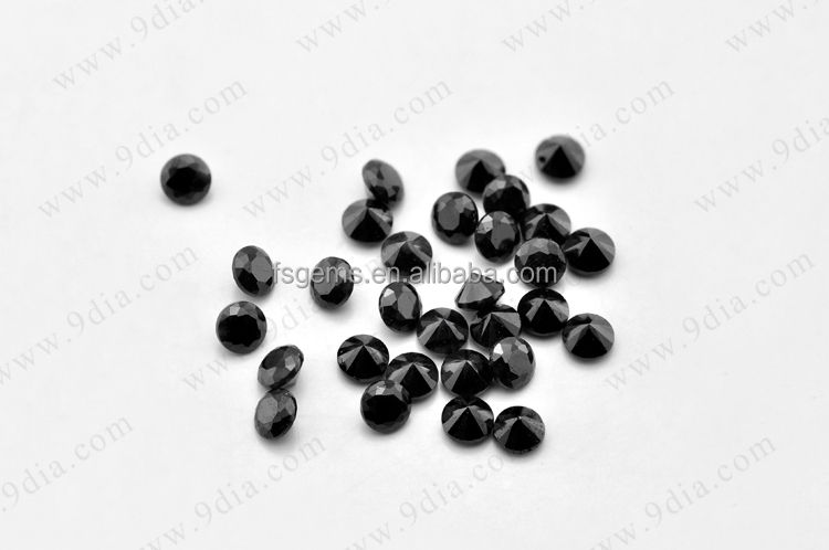 Wholesale Natural Black Sapphire Gemstone Sapphire for Jewelry Large Stock with Factory Price 1.75mm Round Cut