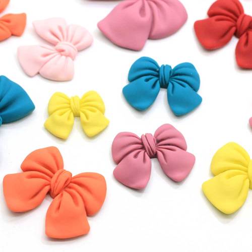 Flatback Resin Multi Size Bowknot Butterfly Tie Cabochon Charms 100Pcs / bag Keychain Diy Art Deco Κοσμήματα Κοσμήματα Κατάστημα