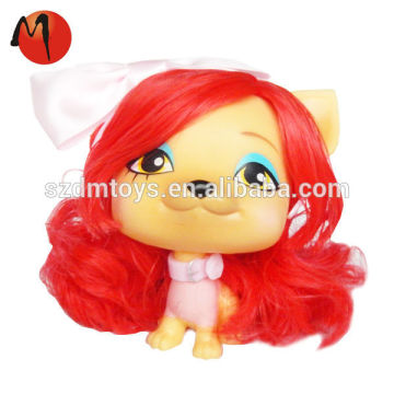 3D big eyes cute PVC cartoon doll toy