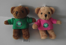 Couples teddy bear standing boutique key chain