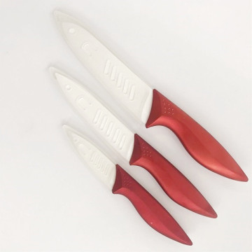 Unique Bargains 3 pieces ceramic kitchen knife set