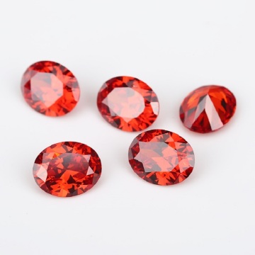 USA Wholesale Oval Cut Orange CZ Loose Cubic Zirconia Diamonds
