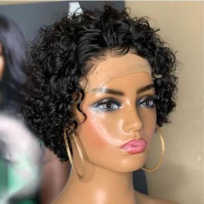 Short Jerry Curly Human Hair Wig 7inch