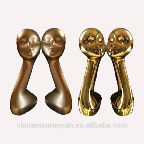 Store fixture display gold chrome head female mannequin heads for sale
