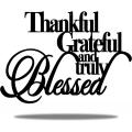 Thankful Grateful Blessed Wall Decor