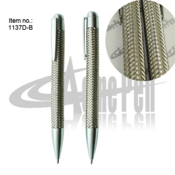 New design Click Action Metal braid Ball pens