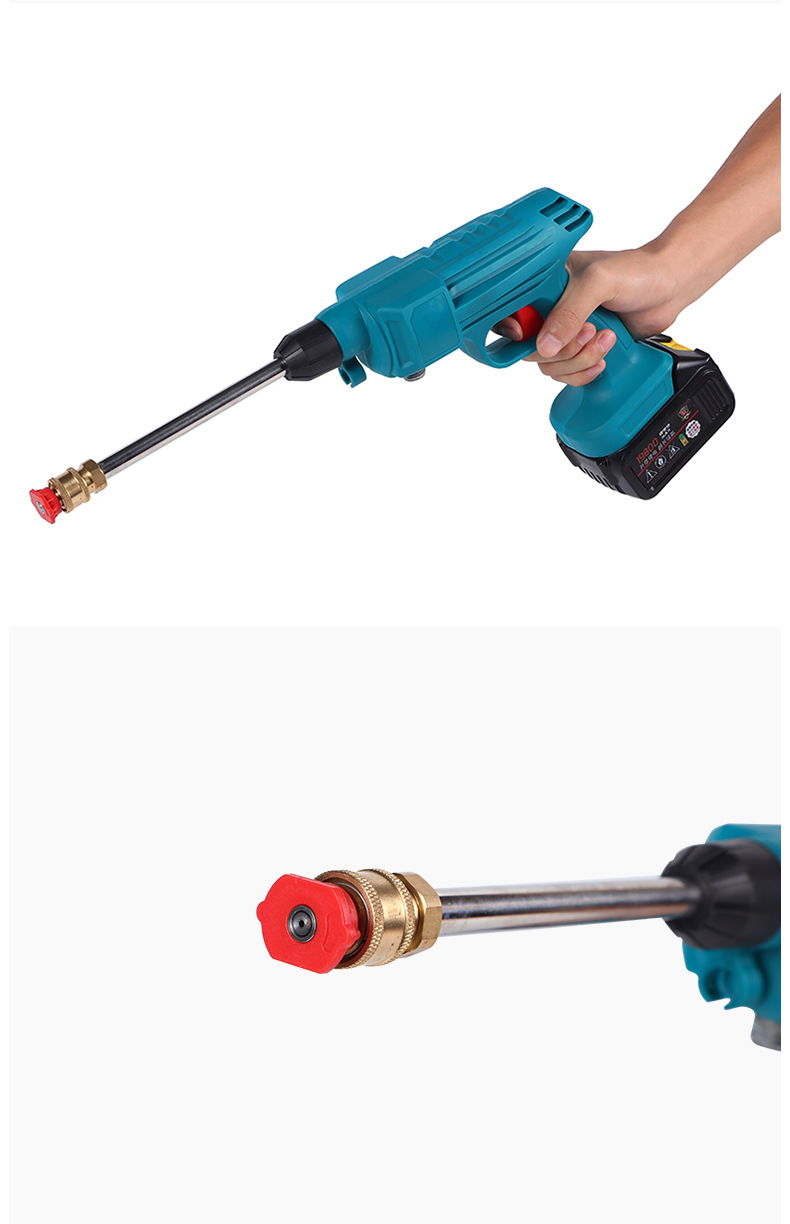 Wireless High Voltage Lithium Battery Car Wash Water Gun Electric Portable Rechargeable Household Washing Machine