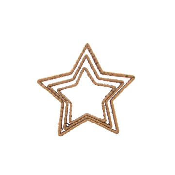 Star Decoration Customizable Set Of Three Metal Star