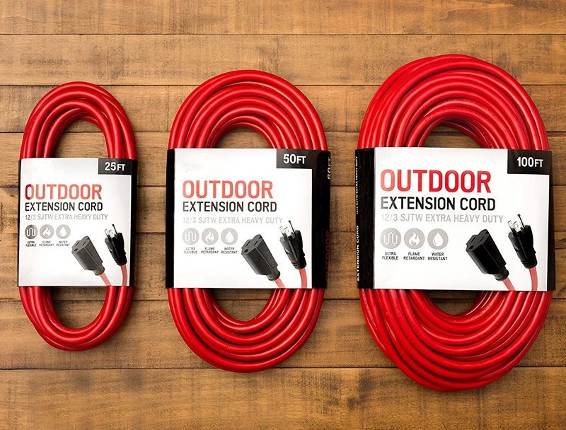 Outdoor Extension Cord Triple Outlet Heavy Duty Custom Length / Color Power Cable