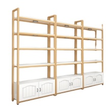 bookshelf storage floor cosmetics display iron