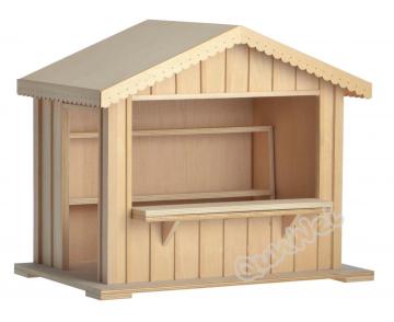 Room box dollhouse in wooden shop