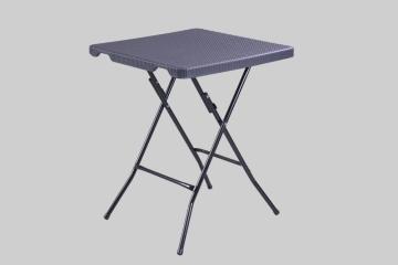 Square Garden Rattan Plastic Folding Table Outdoor