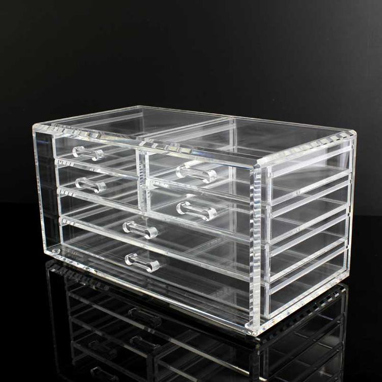 A-4OR0004 6 Drawer Clear Acrylic Cosmetic Organiser