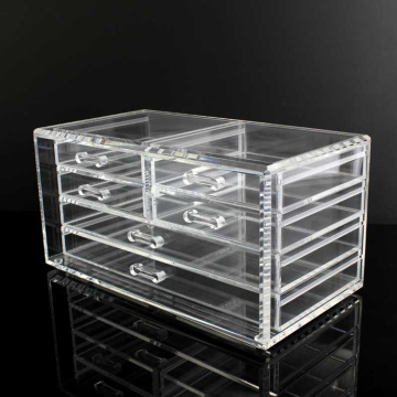 Kosmetik-Organizer aus durchsichtigem Acryl mit 6 Schubladen