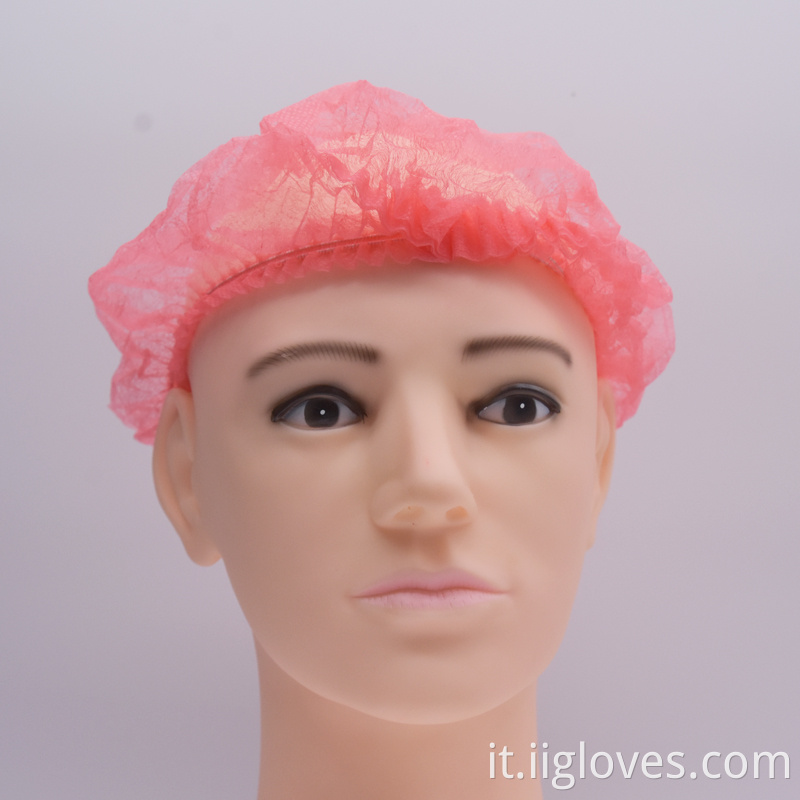 Tappo a clip a strisce non tessuto bouffant copricapo blu antipolta blu non tessuto