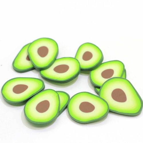 Simulación Re-ment frutas rebanadas de aguacate arcilla polimérica Material de relleno manualidades para la decoración de la carcasa del teléfono accesorios Diy decoración de arcilla