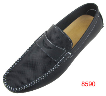 Elastic calfskin moccasin loafers OEM